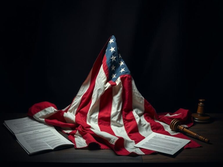 Flick International Tattered American flag symbolizing debate on flag burning laws