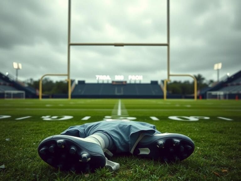 Flick International Large football field emphasizing size with goalposts and yard markers