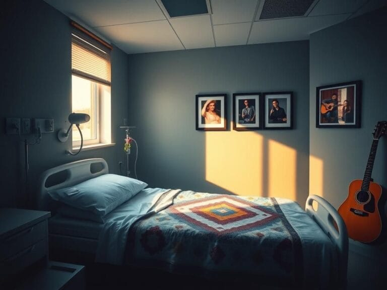 Flick International Serene hospital room with an empty bed and vibrant flower vase symbolizing hope