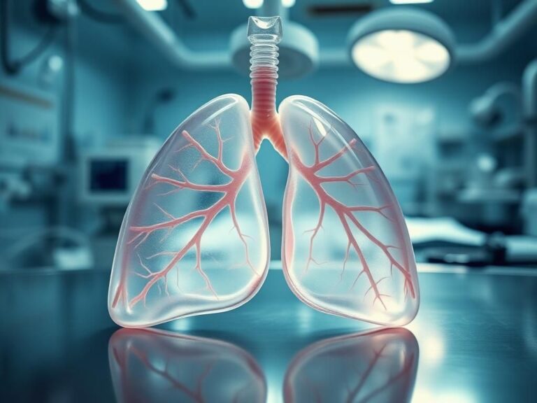 Flick International Close-up of a translucent pig lung in a laboratory environment