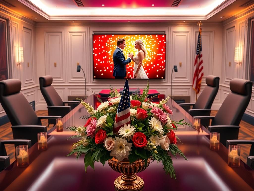 Flick International Cabinet room featuring a vibrant wedding proposal image symbolizing Taylor Swift and Travis Kelce's engagement