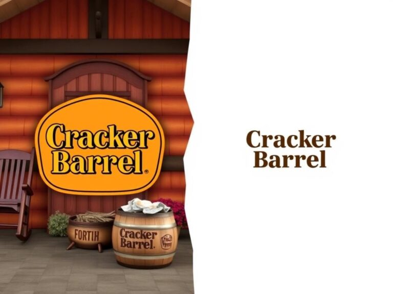 Flick International A split image contrasting the old and new branding of Cracker Barrel, featuring nostalgic elements on one side and a modern design on the other.