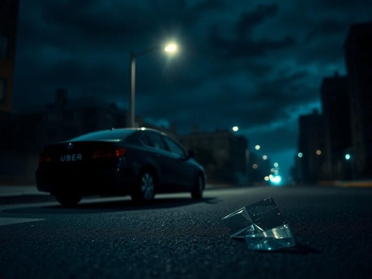 Flick International Dark Uber vehicle parked on a misty street symbolizing betrayal