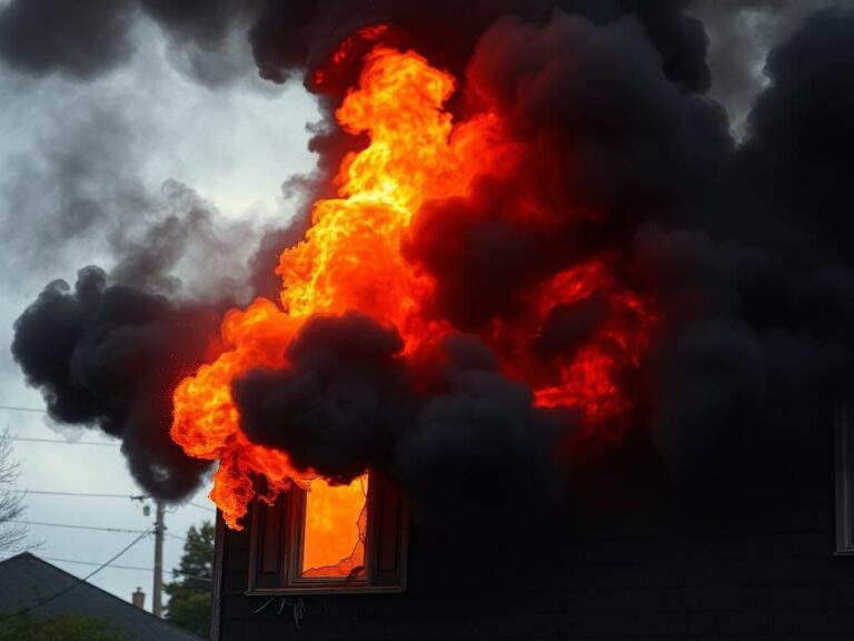 Flick International An 8-year-old child jumping from the second floor of a burning home into a police officer's arms.