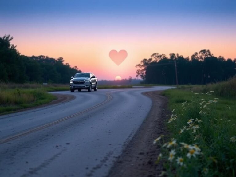 Flick International Serene roadside scene in Ponchatoula, Louisiana, symbolizing hope and life amidst tragedy