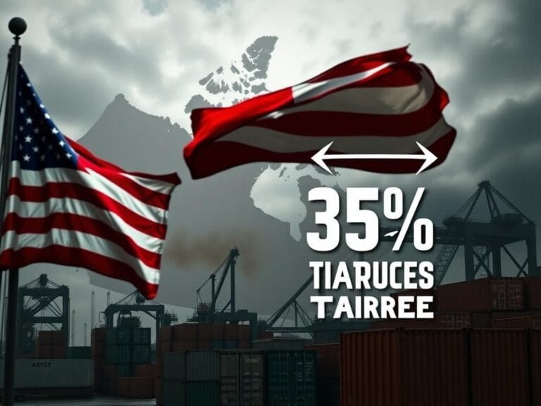 Flick International Large American flag waving in front of industrial machinery symbolizing nationalism and trade