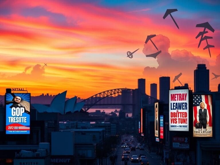 Flick International Bustling city scene at dawn featuring Sydney skyline with Opera House and Harbour Bridge