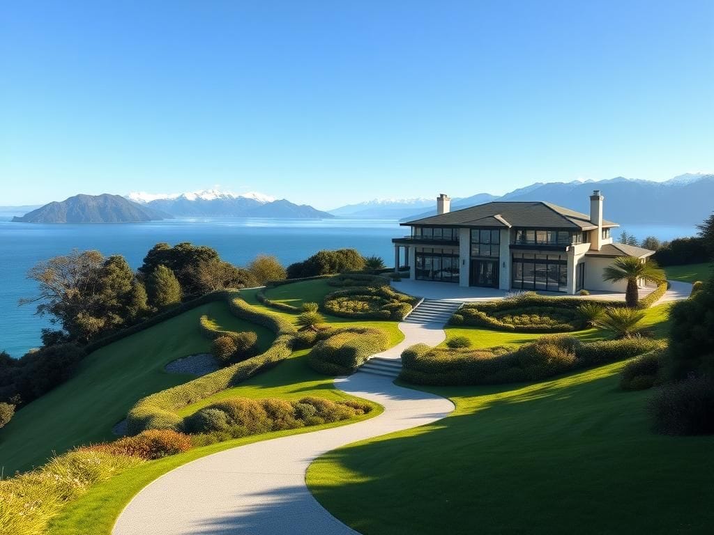 Flick International Luxurious coastal property in New Zealand with stunning ocean and mountain views