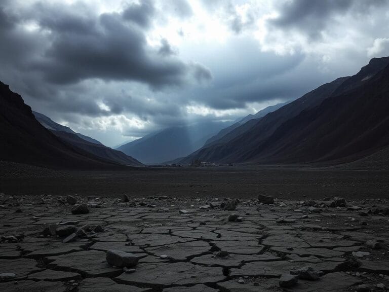 Flick International Rugged mountains and barren valley in eastern Afghanistan after a 6.0 magnitude earthquake