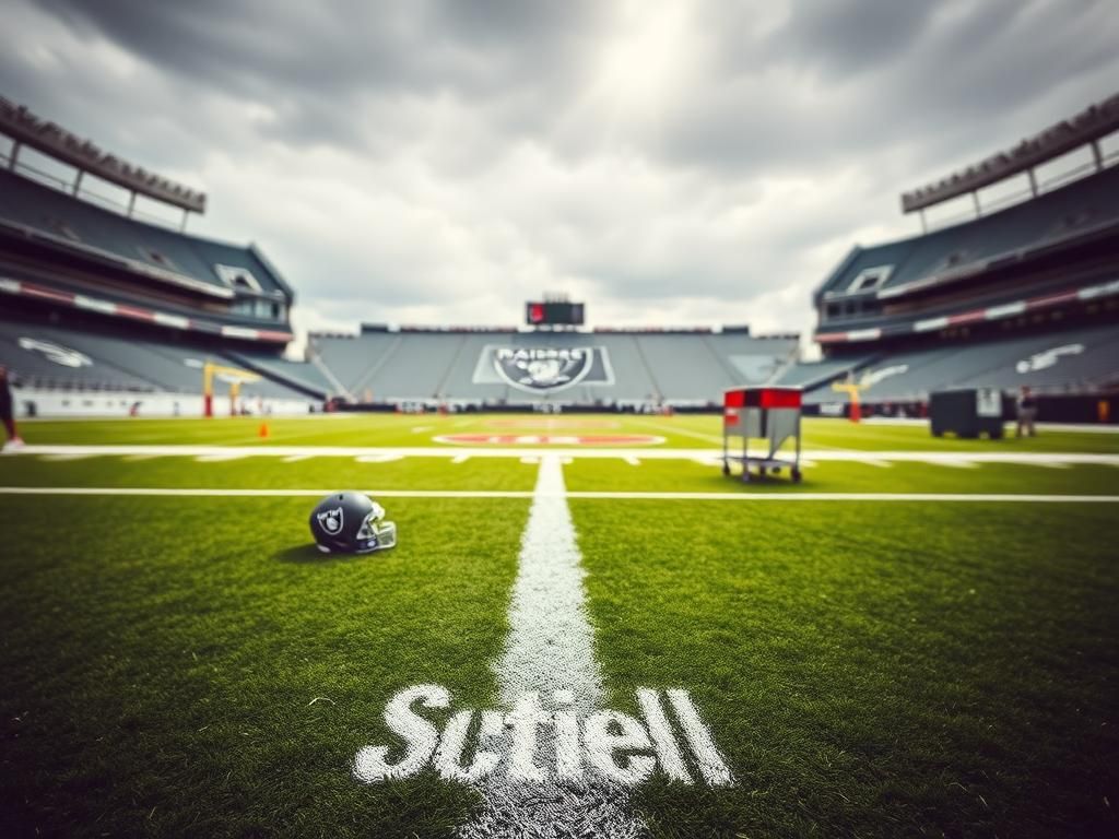 Flick International Raiders safety Lonnie Johnson Jr. lying on the practice field after collision with Maxx Crosby