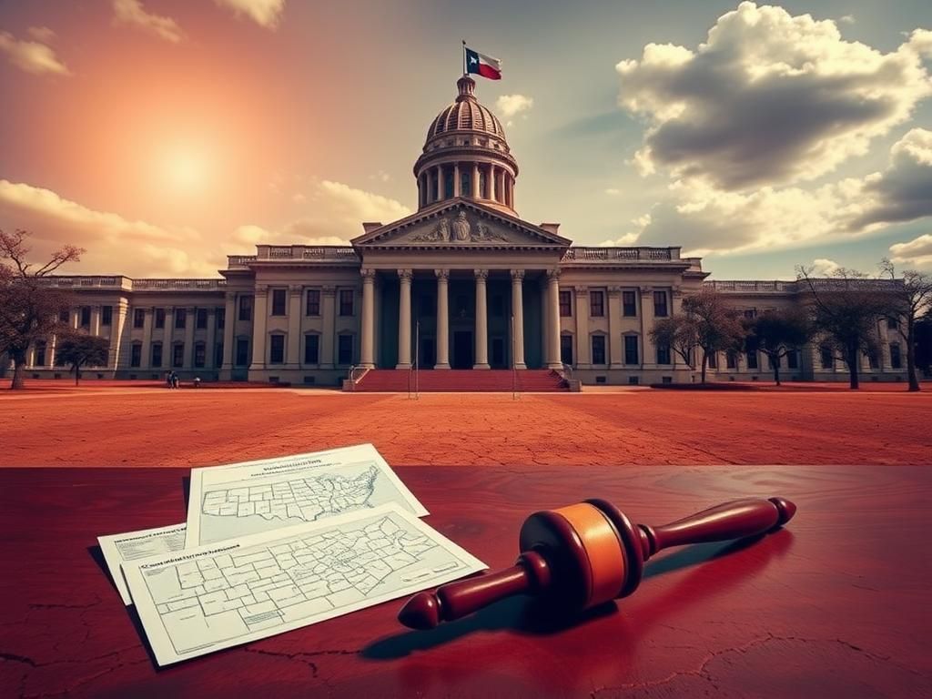 Flick International Empty Texas State Capitol building with an ornate door ajar symbolizing absent lawmakers
