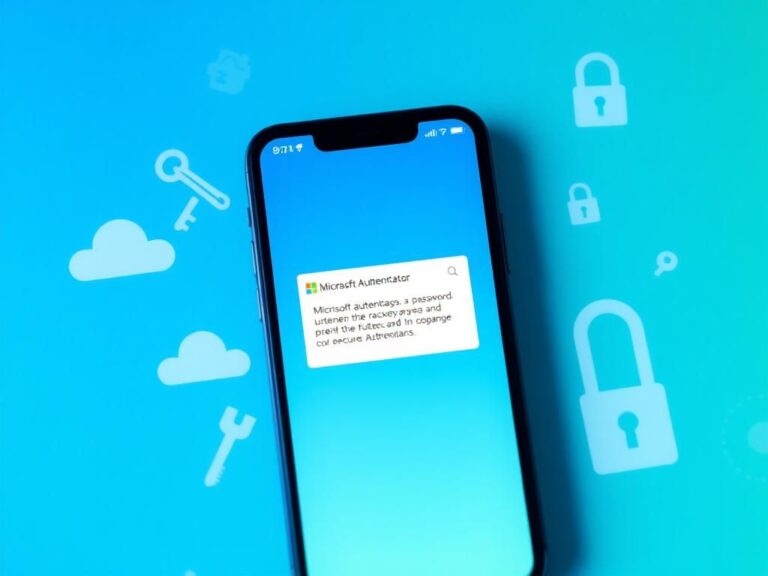 Flick International Close-up view of a smartphone displaying Microsoft Authenticator's interface with security symbols