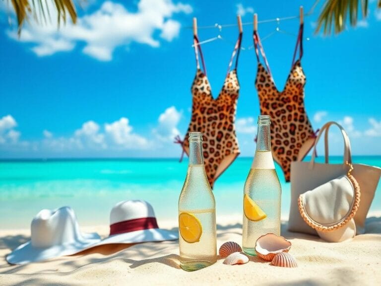 Flick International Elizabeth Hurley and her mother Angela wearing matching leopard-print swimsuits at the beach