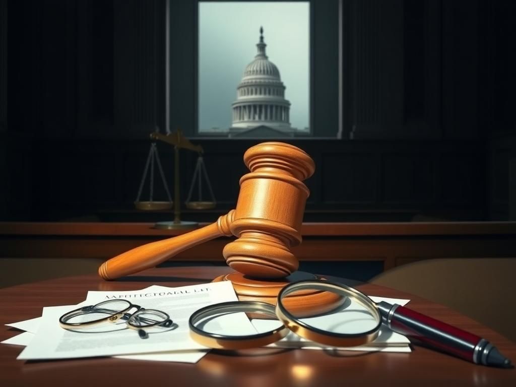 Flick International A large wooden gavel on a judge's bench symbolizing legal battles