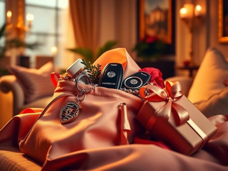 Flick International Luxurious gift bag with extravagant items symbolizing Hollywood excess