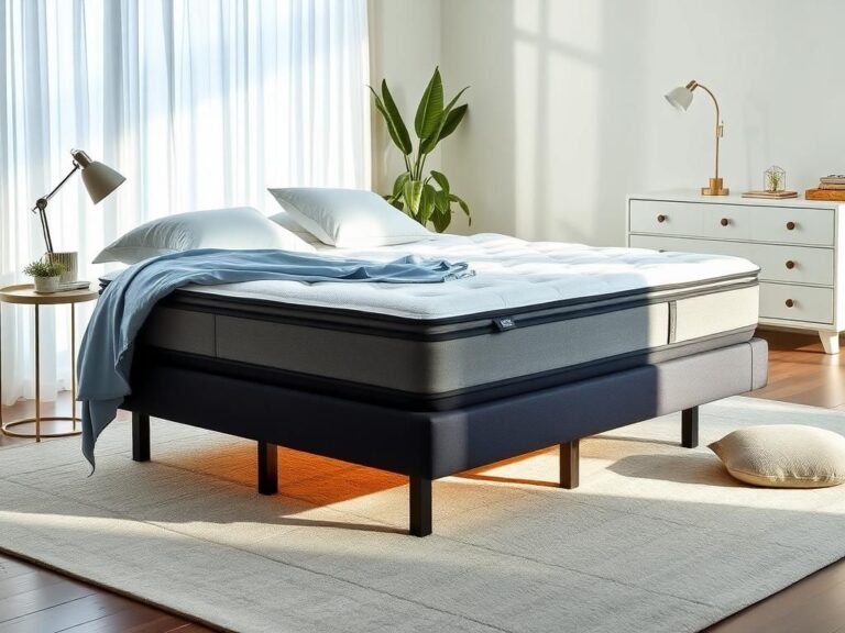 Flick International A tranquil bedroom featuring a luxurious mattress with soft bedding in soothing colors.