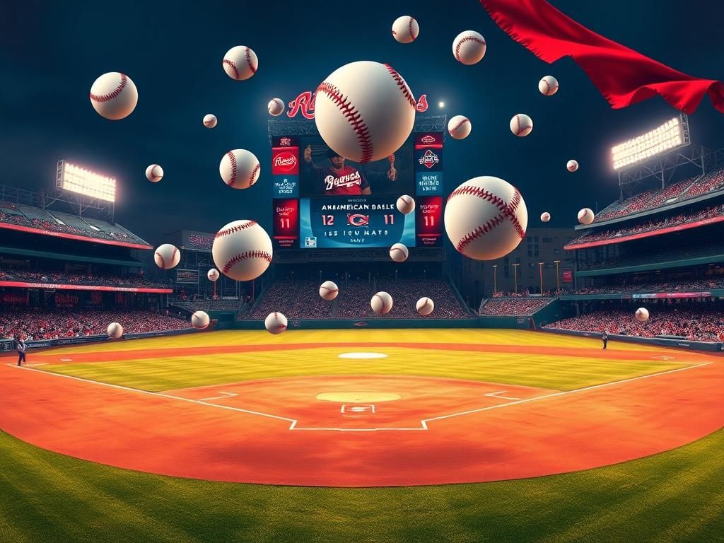 Flick International A vibrant baseball scene at Great American Ball Park during a thrilling night game.