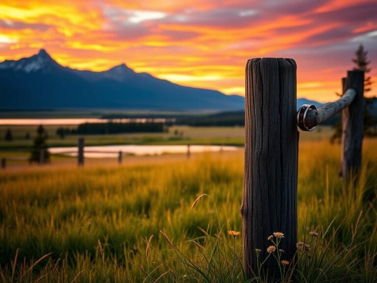 Flick International Serene landscape of Yellowstone National Park at sunset with mountains and lake