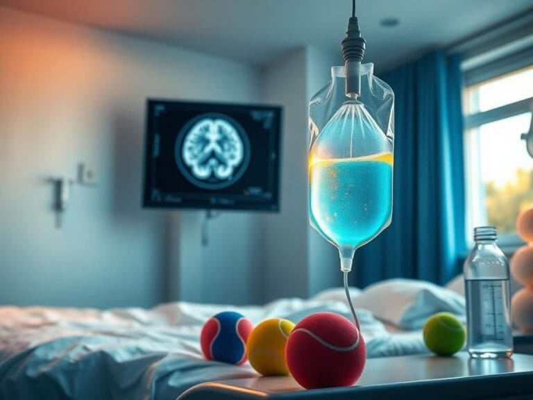 Flick International Hospital room with MRI scan showing clear brain state after glioblastoma treatment