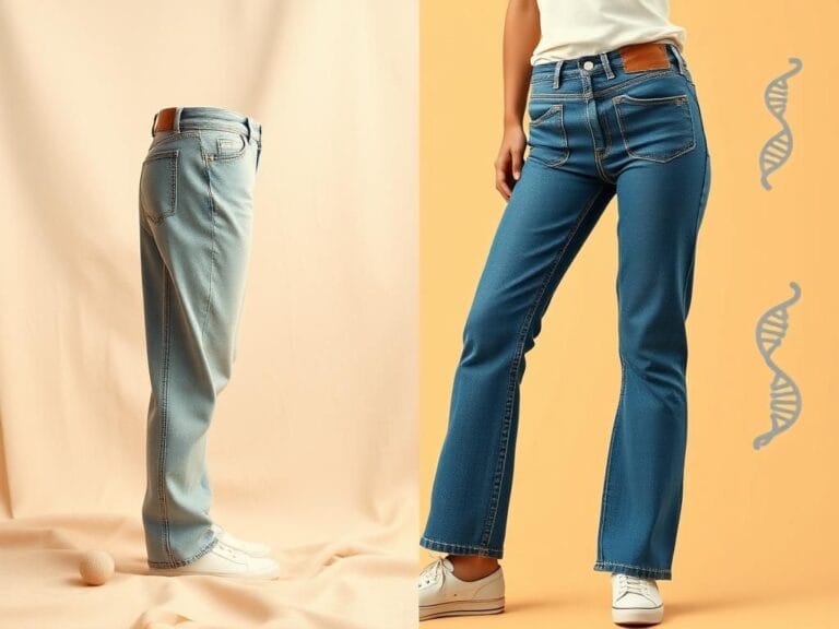 Flick International A split-screen image contrasting vintage 1980s denim with modern styles