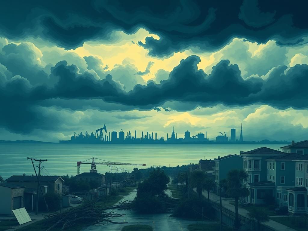 Flick International A dramatic coastal scene of Charleston highlighting climate change impacts