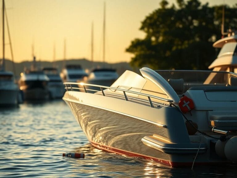 Flick International Luxurious yacht docked at Montauk Yacht Club during sunset