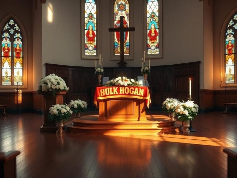 Flick International A serene church interior honoring Hulk Hogan's legacy