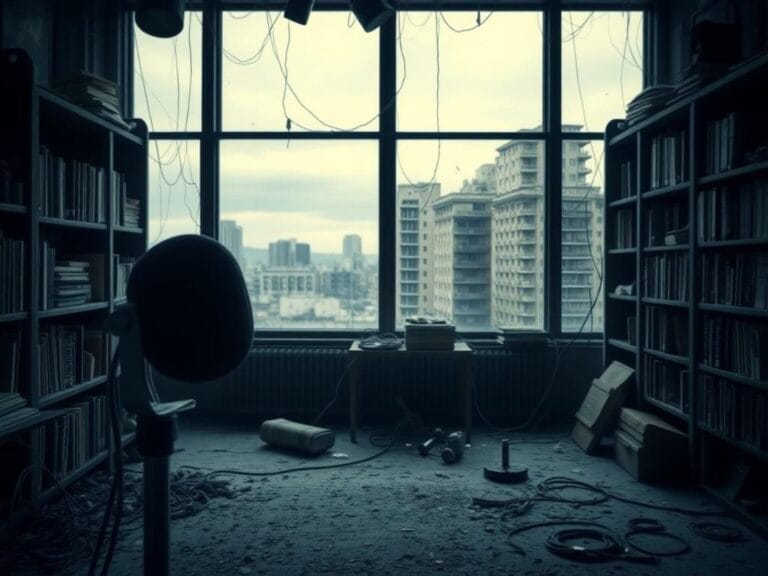 Flick International An abandoned broadcasting studio symbolizing the closure of public broadcasting