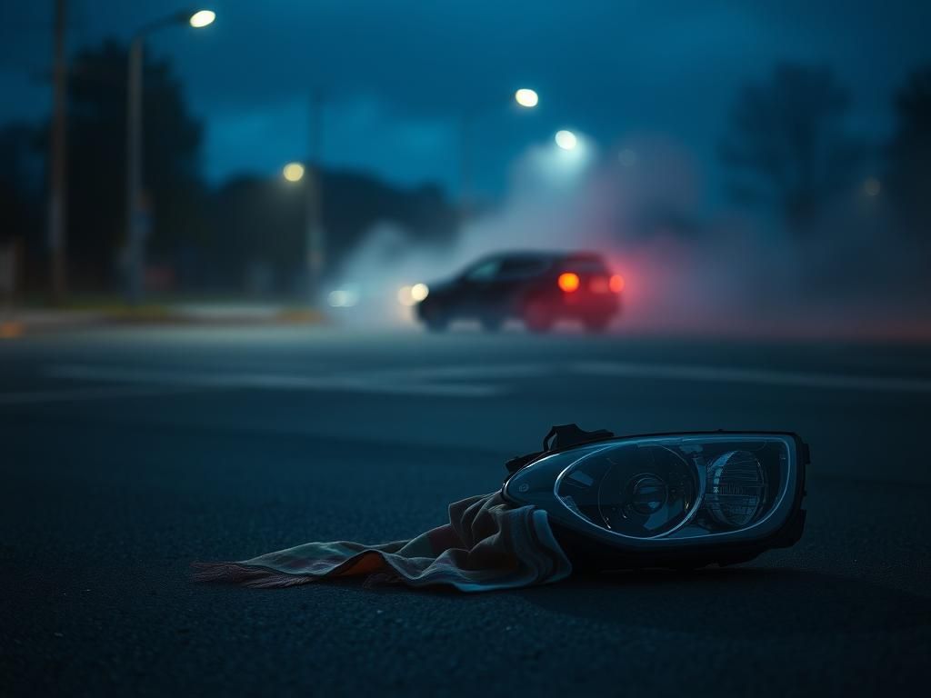 Flick International A deserted intersection at dusk depicting loss and tragedy