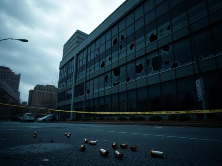 Flick International Exterior view of the CDC headquarters in Atlanta with shattered windows and police presence