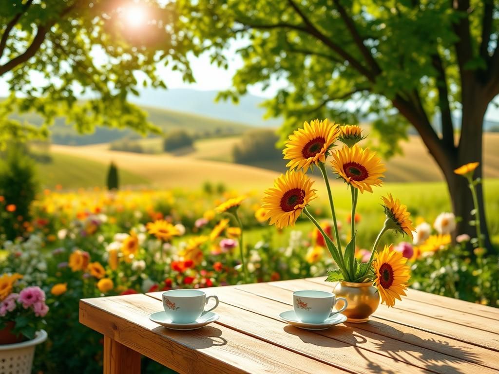 Flick International A picturesque garden in full bloom symbolizing love and renewal