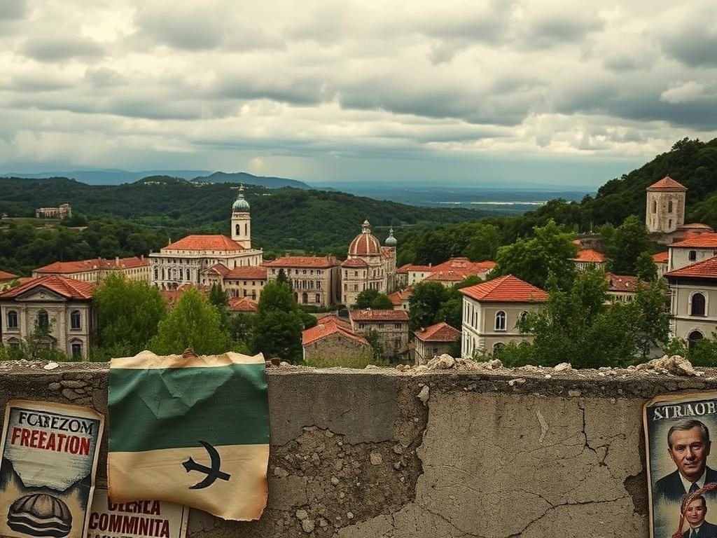 Flick International Dramatic landscape of Croatia highlighting remnants of communism
