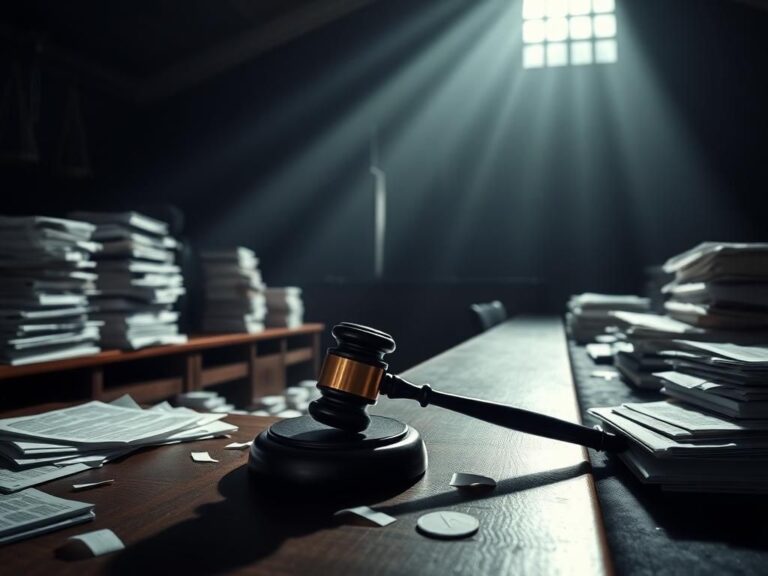 Flick International Dimly lit courtroom with gavel and legal documents symbolizing 9/11 lawsuit against Saudi Arabia