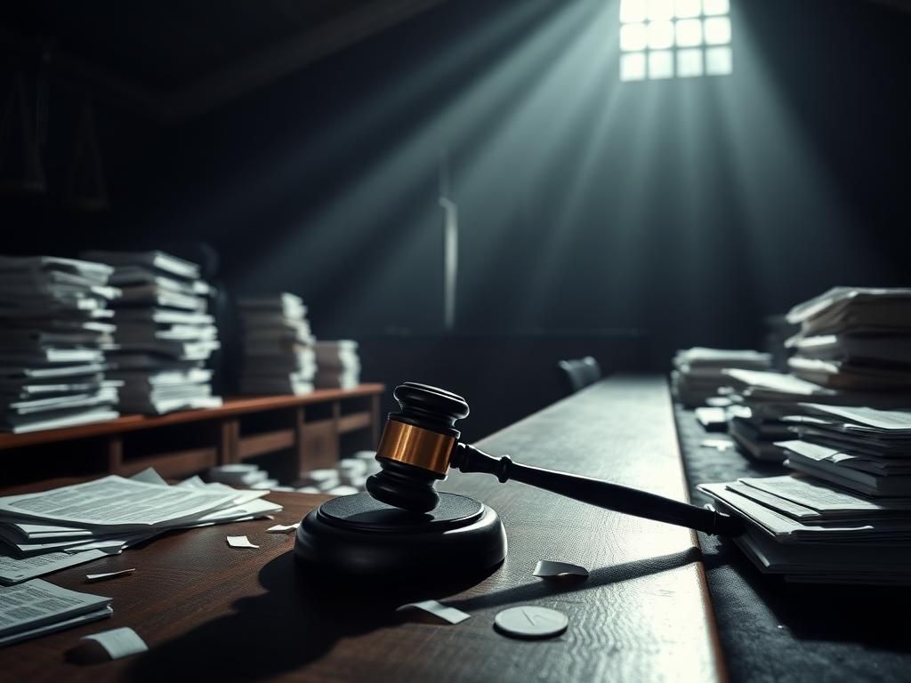 Flick International Dimly lit courtroom with gavel and legal documents symbolizing 9/11 lawsuit against Saudi Arabia