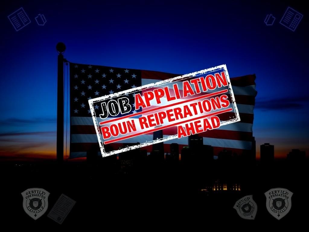 Flick International American flag with urban skyline at dusk symbolizing patriotism and job recruitment