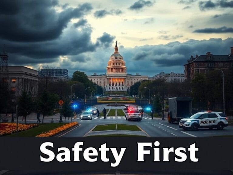 Flick International A bustling urban scene in Washington, D.C. illustrating heightened security measures during the Labor Day crime crackdown.