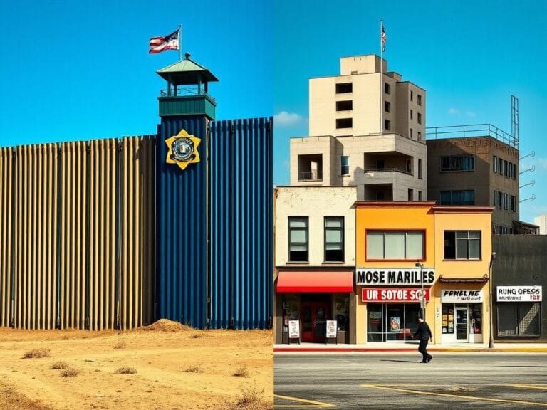 Flick International A divided landscape illustrating border security and economic struggles