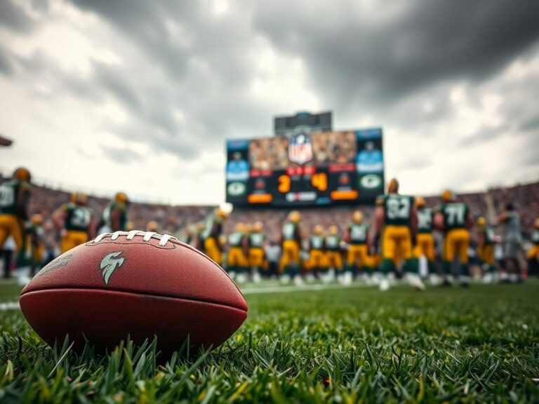 Flick International Close-up of a scuffed football resting on the turf amidst a tense game atmosphere