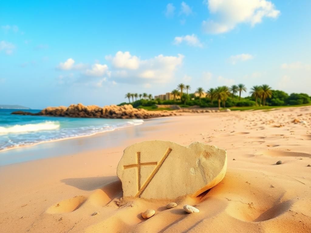 Flick International Ancient Christian cross artifact discovered on Sir Bani Yas Island