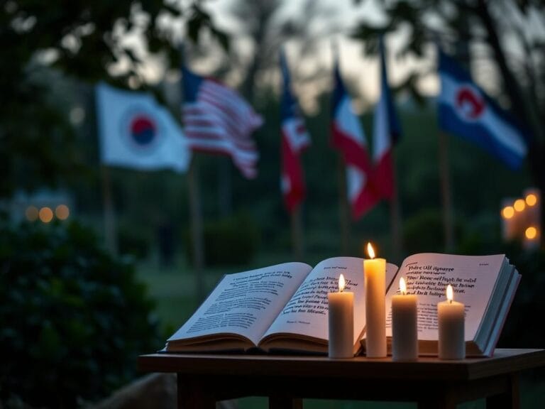 Flick International Candlelit vigil surrounded by lush greenery symbolizing remembrance and unity
