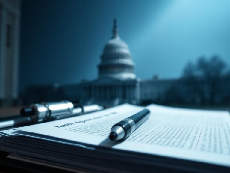 Flick International Close-up of a binder with organized documents and a pen, symbolizing political discourse on health and mental acuity