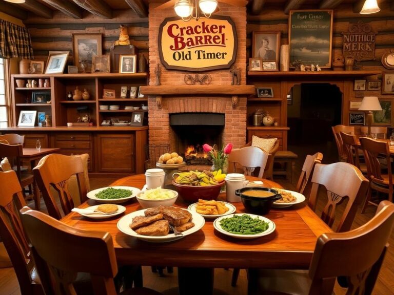 Flick International Cozy interior of a traditional Cracker Barrel Old Country Store featuring rustic decor and Southern charm