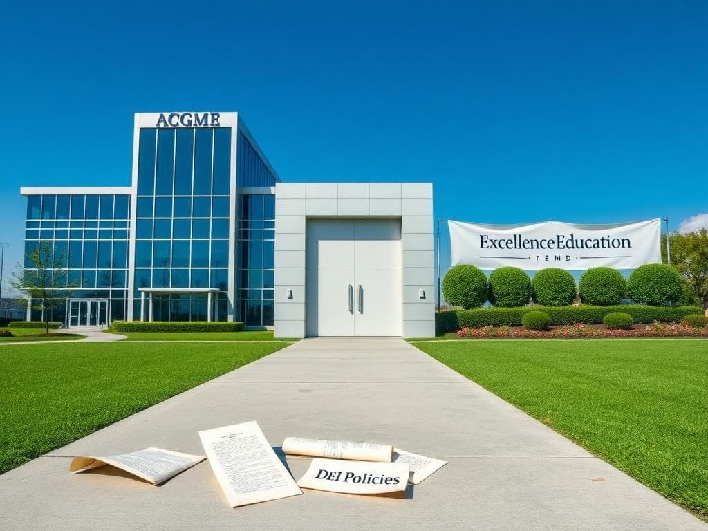 Flick International ACGME building symbolizing the end of DEI requirements in medical education