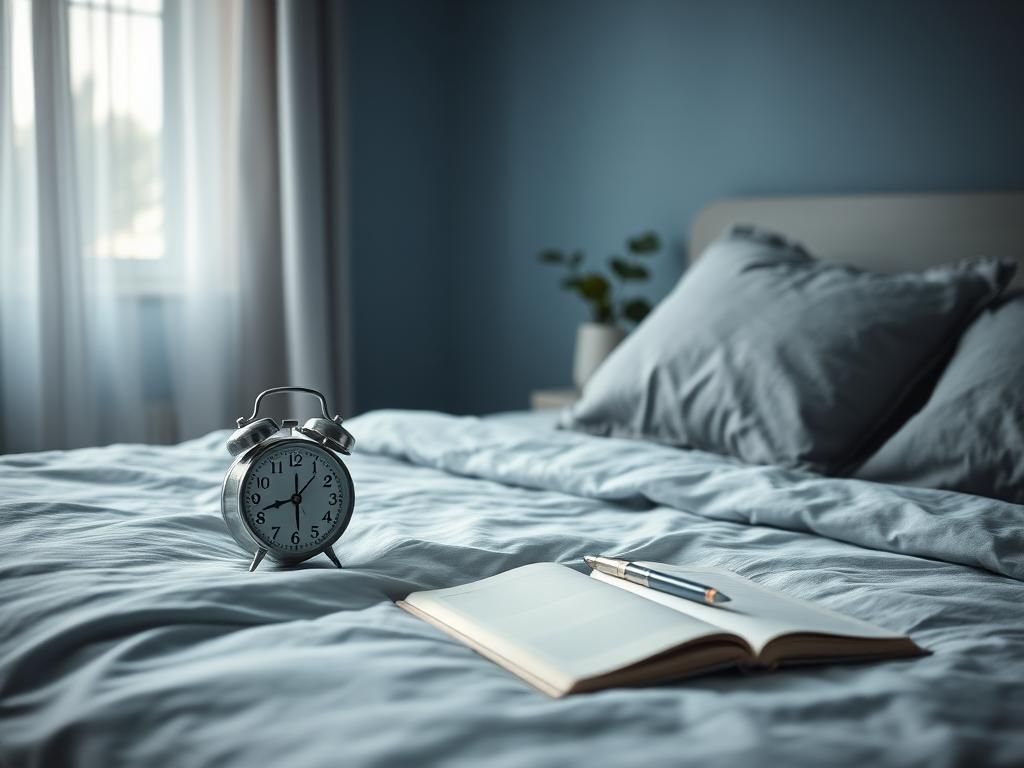 Flick International A serene, dimly-lit room with a neatly made bed and vintage alarm clock symbolizing solitude