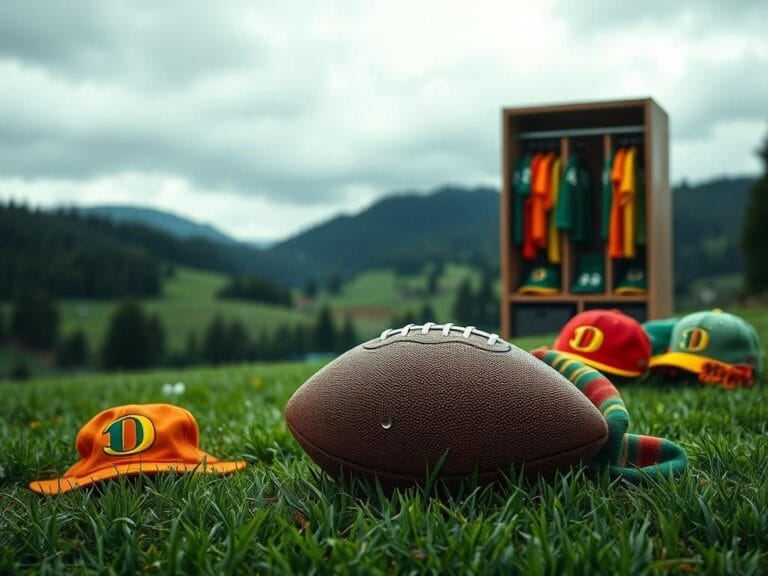 Flick International Serene Oregon landscape with a football symbolizing community loss and unity