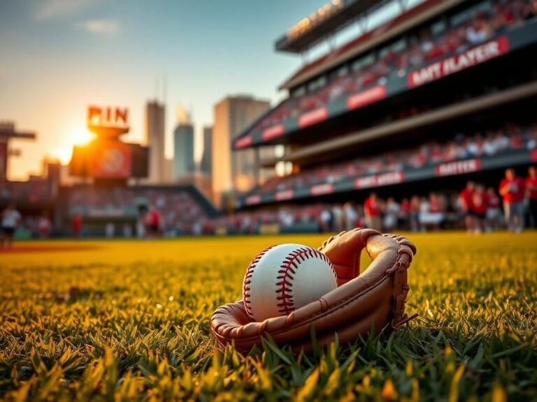 Flick International A vibrant baseball stadium scene with a home run ball and a brown leather glove representing missed opportunities.