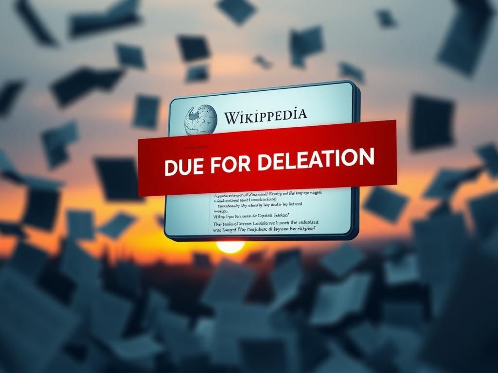 Flick International A heated debate within the Wikipedia community featuring a locked Wikipedia page and a 'DUE FOR DELETION' banner.