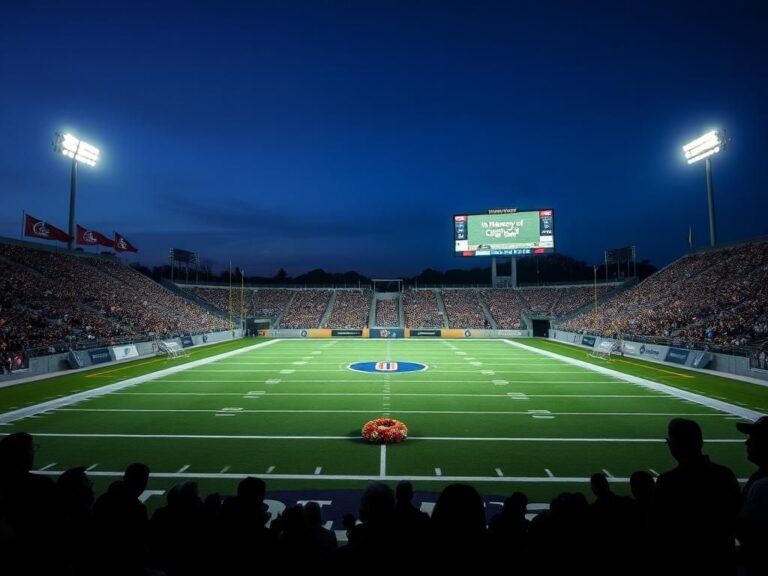 Flick International A serene football stadium moment of silence for Charlie Kirk