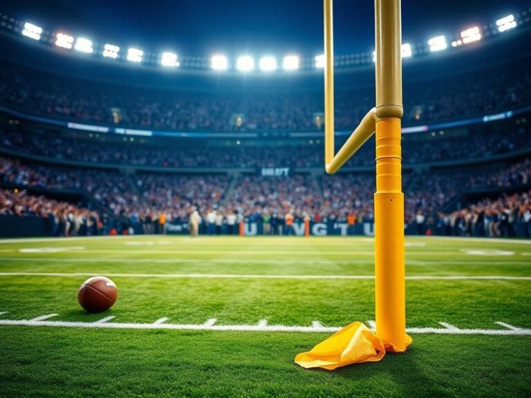 Flick International Dramatic scene of Lucas Oil Stadium with a vibrant football field during a night game