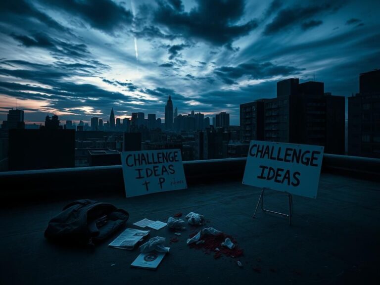 Flick International Ominous urban rooftop scene highlighting political tension and ideological conflict